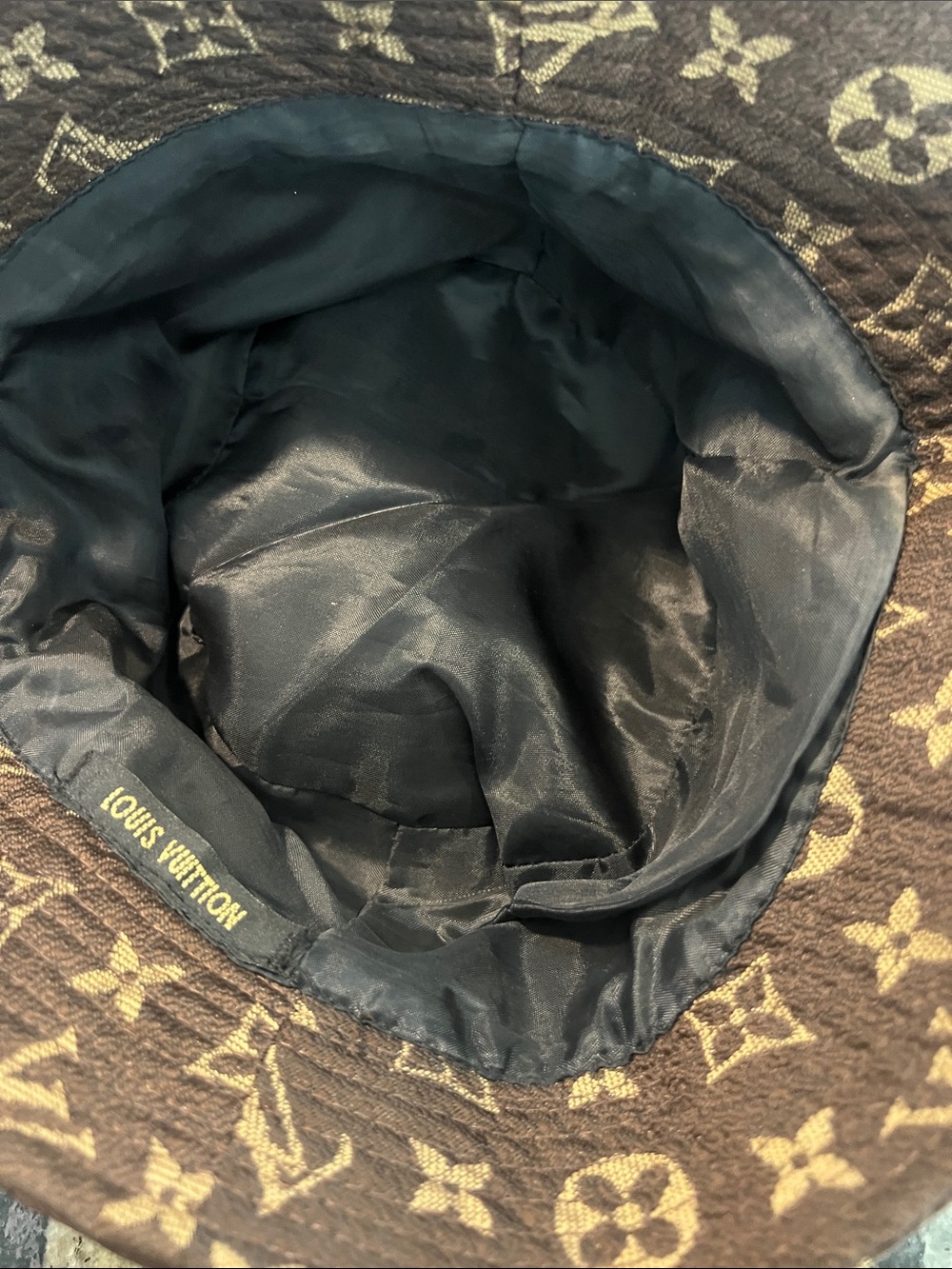 Brown & Beige Monogram Bucket Hat - Picture 2 of 2